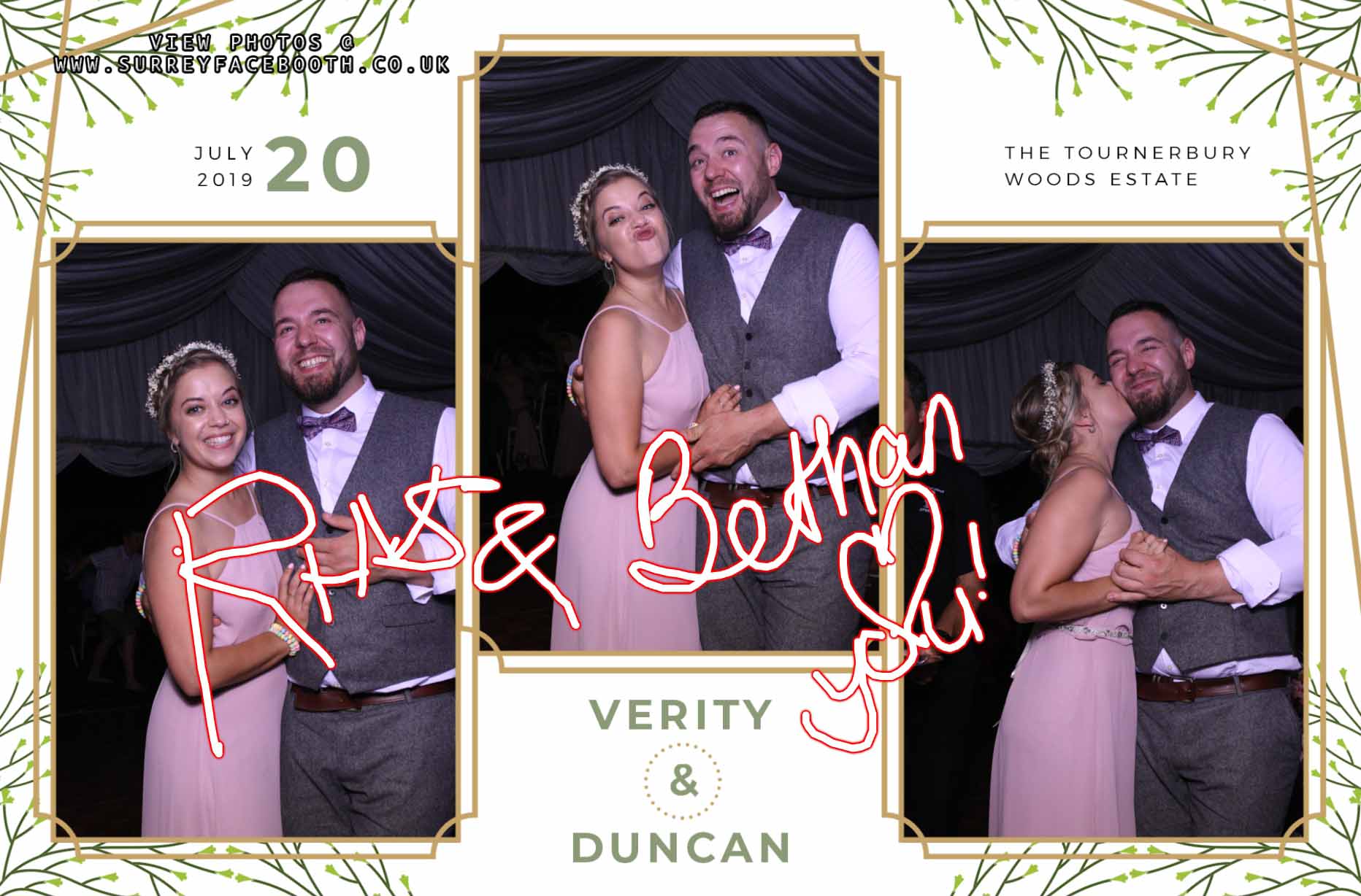 Verity and Duncan's Wedding  | View more photos from the event at galleries.surreyfacebooth.co.uk/u/Surrey-FaceBooth/Verity-and-Duncans-Wedding